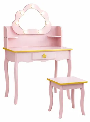 Produktbild von Baninni Schminktisch für Kinder mit LED-Beleuchtung Cloudy Rosa