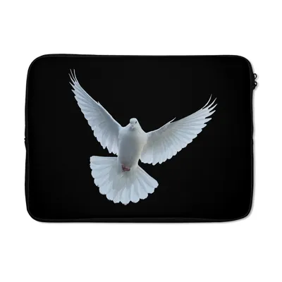 Produktbild von MuchoWow® Laptop Hülle 14 ZollTaube - Vogel - Schwarz - Weiß - Porträt Laptoptasche - Laptoptasche - Stoßsicher - Schutzhaube