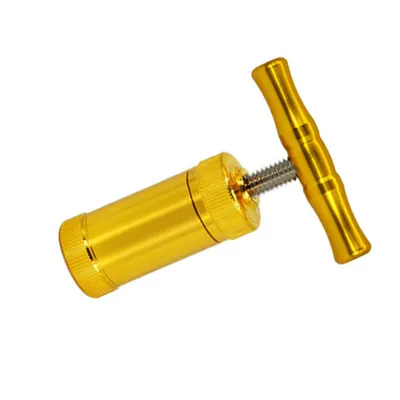 Produktbild von Pollenpresswerkzeug, Edelstahl-T-Pollenpresswerkzeug, tragbarer Einhand-Pollenkompressor, Gold