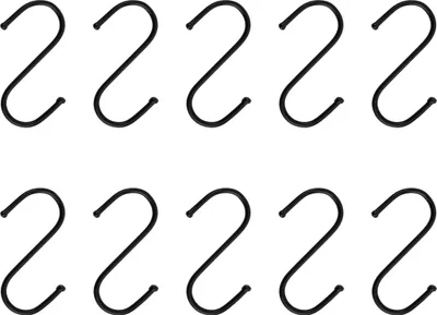 Obrázok produktu pre QUVIO Závesné háčiky - Háčiky na kabáty - Voľné háčiky - 6,5 cm - 10 kusov