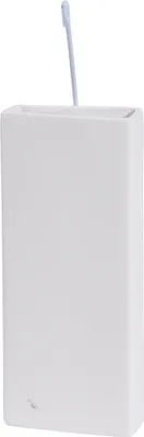 A white ceramic radiator humidifier with a light blue stick protruding from the top.