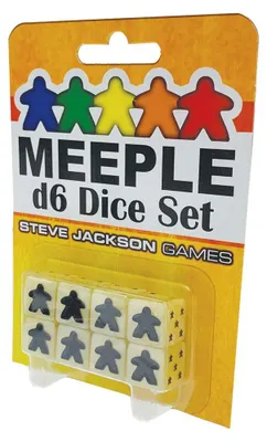 Immagine prodotto di Set di dadi Meeple D6 bianchi
