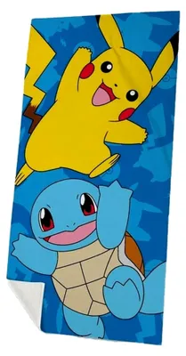 Produktbild von Handtuch mit Pokémon-Motiv, Baumwolle, 140 x 70 cm