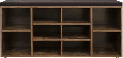 Produktbild von VASAGLE Schuhbank, Sitzbank, 10 Fächer, Länge 104 cm, Braun