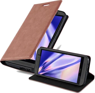Produktbild von Cadorabo Hülle für HTC ONE M9 Schutz Hülle in Braun Handyhülle Etui Case Cover Magnetverschluss
