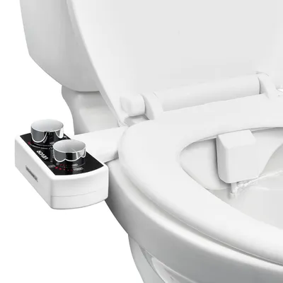 Produktbild von VEVOR Bidetaufsatz ultradünner Toilettensitz-Aufsatz mit 2 einziehbaren Düsen &
