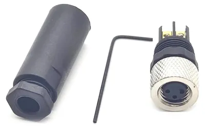 M8 3-polige weibliche Steckverbinder, IP67, Schraubanschluss, 60V 4A