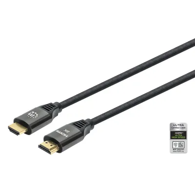 Produktbild von Manhattan Ultra High Speed HDMI-Kabel 1m m. Ethernet-Kanal