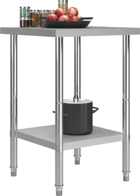 Obrázek produktu pro vidaXL Kuchyňský pracovní stůl 60 x 60 x 85 cm Nerezová ocel
