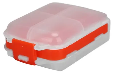 Produktbild von Faltbarer Pillenorganizer für Reisen, 3 Fächer, 7-Tage-Wochen-Pillenetui für die tägliche Medikamenteneinnahme, Rot