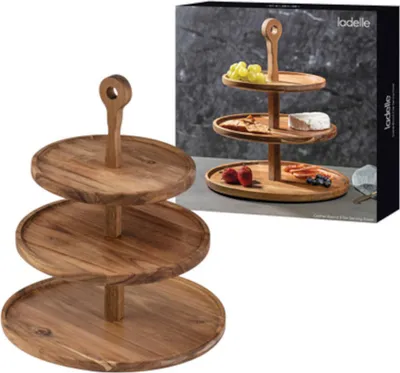 Produktbild von ladelle GATHER Servierturm akazie rund 3-etagig