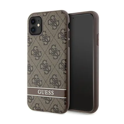 Zdjęcie produktu dla Etui Guess Guhcn61P4Snw Na Iphone 11 / Xr - Brązowe 4G Stripe