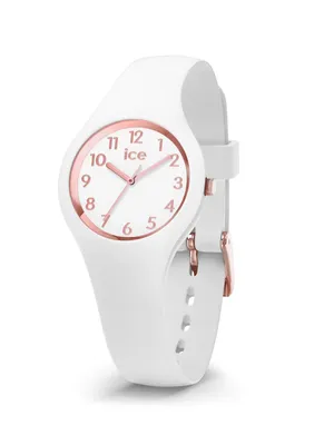 Produktbild von Ice Watch Damenuhr ICE Glam 015343 Roségold plattiert, Edelstahl, Silikon, Weiß