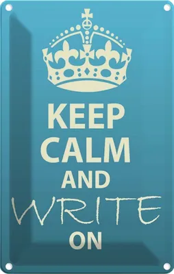 Produktbild von vianmo Blechschild 30x20 cm Keep Calm and write on Yoga
