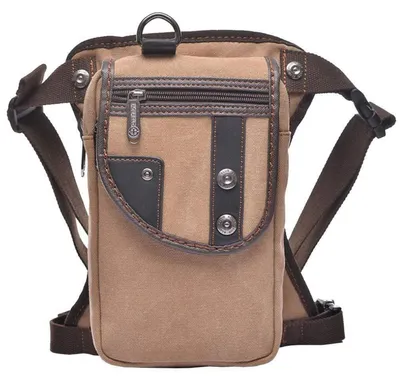 Zdjęcie produktu dla Torba na motocykl, materiałowa, khaki, 15x6x26 cm