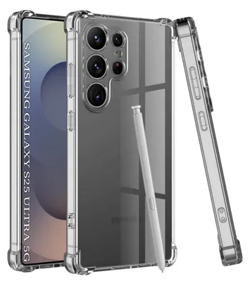 Produktbild von Techsuit Shockproof Silikon Back Cover Hülle für Samsung Galaxy S25 Ultra - Transparent