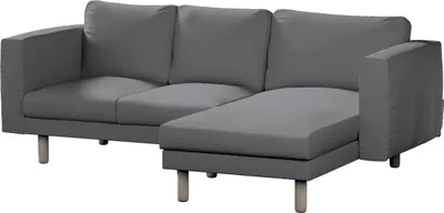 Produktbild von Dekoria Bezug für Norsborg 3-Sitzer Sofa mit Recamiere, grau, Norsborg Bezug für 3-Sitzer Sofa mit Recamiere