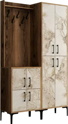 Produktbild von Dmora Flurregal Castor 120x35x200h cm Braun 16 Paar