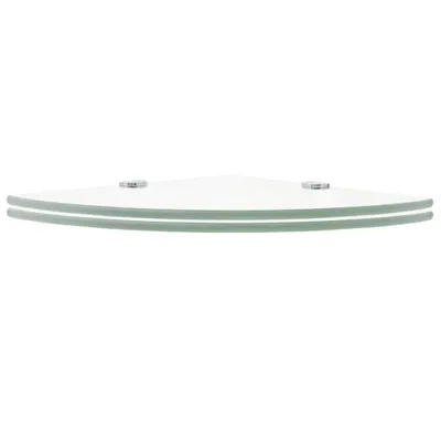 Produktbild von vidaXL Eckregale 2 Stk. mit Verchromten Halterungen Glas Transparent
