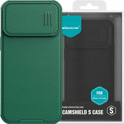 Immagine prodotto di Nillkin Camshield S Custodia Iphone 14 Pro Max Coperchio blindato per fotocamera Verde