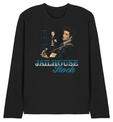 Immagine prodotto di Elvis Presley - Maglietta "Jailhouse Rock" unisex uomo/donna, maniche lunghe TV33213 (M) (Nero)