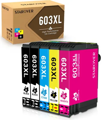 Produktbild von STAROVER 603XL Tintenpatronen Ersatz für Epson 603 XL Multipack Druckerpatronen, Kompatibel mit Epson Expression Home XP-2100 XP-2105 XP-3100 XP-3105 XP-4100 XP-4105 Workforce WF-2830 WF-2835 WF-2850, 5 - Stücke
