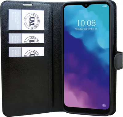 Obrázok produktu pre cofi1453® Book case "Fancy" kompatibilný s mobilným telefónom ZTE BLADE V30 VITA peňaženkové puzdro s funkciou stojana, držiak na karty čierne