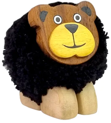 Productafbeelding van 2Kids Toys: Houten figuurtje, grote pomponbeer