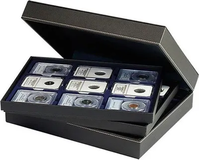 Produktbild von Lindner 2365-2219ME NERA Münzkassette XL für 27 Slabs-blau