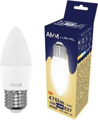 Image de Ampoule AMM-E27-C37-4,9W-DW