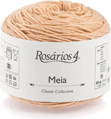 Produktbild von Rosarios 4 Meia Sockenwolle Teebeige - Weiche Merino Mischung, Strapazierfähig für Kinder & Erwachsene