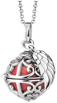 Produktbild von Engelsrufer Damen Halskette aus Sterling Silber mit Klangkugel Anhänger Silber i