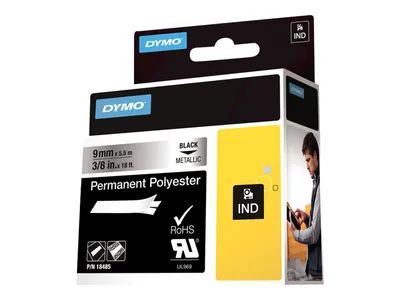 Image de DYMO RHINO ruban d'écriture polyester métallisé, 9 mm x 5,5 m