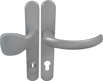 Produktbild von Schmalrahmen Türbeschlag SRG 2098 Alu F1 PZ 92mm Kn/Dr mit ZA Türklinke Türgriffe