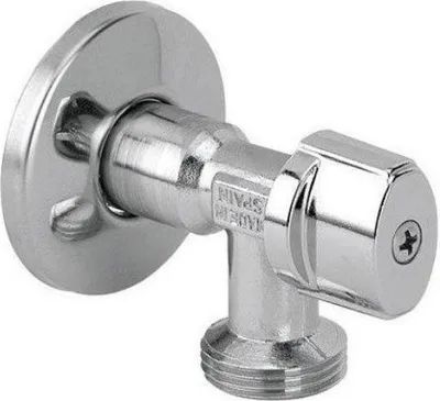 Zdjęcie produktu dla Zawór kątowy 1/2 "x3/8" chromowany Zawór kątowy Zawór kątowy z regulacją długości