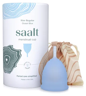 Produktbild von Saalt Menstruationstasse Blau Regular