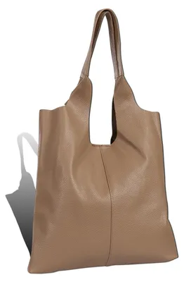 Immagine prodotto di Borsa shopper da donna Toscanto in pelle, color taupe-beige, D2OTT166SI5