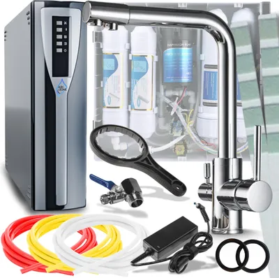 Obrázek produktu pro 3cestná kuchyňská baterie Ari Venom 1 s přípojkou pro filtr vody, otočnou výpustí 360°, keramickou kartuší, chrom