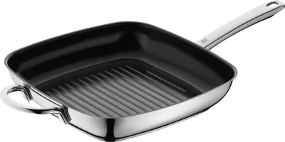 Produktbild von WMF 0748446021, Quadratisch, Grillpfanne, Edelstahl, CeraProtect, 400 °C, Edelstahl