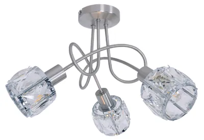 Produktbild von Spots - 3er LED-Spot E14 Filament "JOSEFA", Strahler im Retro Style, aus Metall und Glas in stahl-blank, 24 cm hoch, Ø 38 cm, E14-Fassung