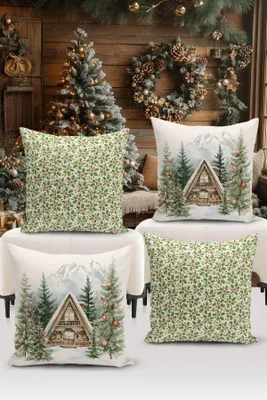 Produktbild von Evila Originals, Hochwertiges Kissenbezug-Set (4 Stück) 43x43 cm, 100% Polyester, waschbar