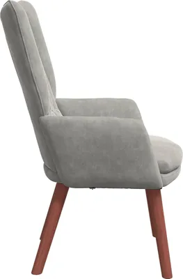 Zdjęcie produktu dla vidaXL fotel jasnoszary 63 x 67 x 94 cm aksamit