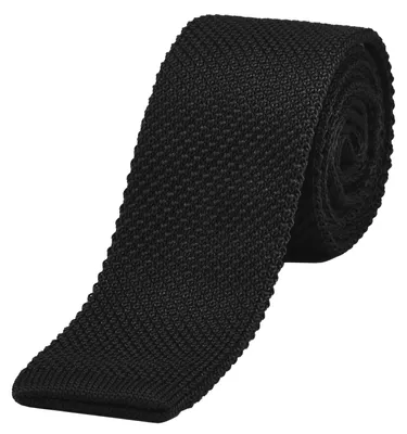Produktbild von DonDon schmale Strickkrawatte 5 cm - schwarz