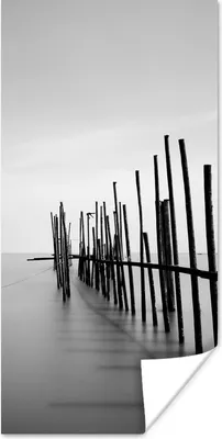 Produktbild von MuchoWow® Poster Foto eines Holzstegs in ruhigem Wasser 20x40 cm - Plakat - Foto