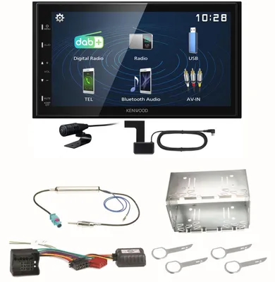 Produktbild von Kenwood DMX129DAB DAB+ Bluetooth USB Einbauset für Fox Polo 9N3