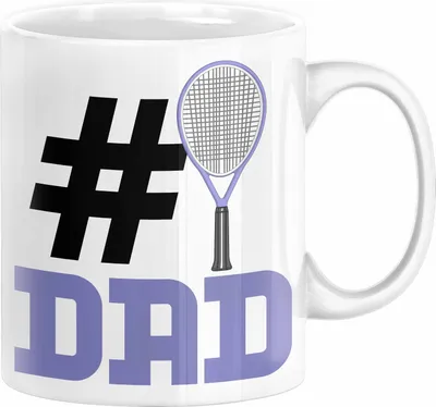 Produktbild von Tennis-Trainer Nummer 1 Dad Vater Tasse Geschenk Tennis Papa Geschenkidee Bester Papa Der Welt Vatertag Lustige Geschenkidee (Weiß)