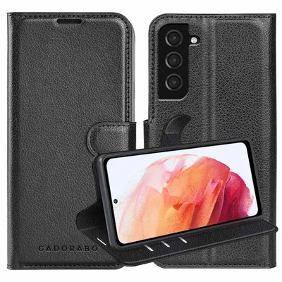 Obrázek produktu pro Cadorabo pouzdro pro Samsung Galaxy S21 5G v barvě PHANTOM BLACK Ochranný kryt s magnetickým zapínáním, funkcí stojánku a slotem na karty Flipové pouzdro Etui Handy Klapp Hülle Book Tasche