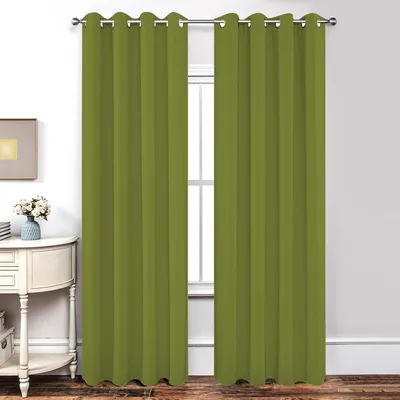 Immagine prodotto di Tende oscuranti verdi 245x140 cm, set da 2, termiche, oscuranti, con occhielli
