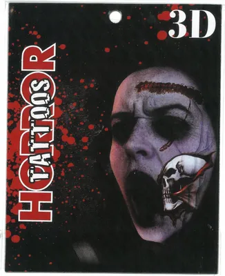 Produktbild von Halloween Tattoos Temporär Abwaschbar - Gruselige Klebetattoos Wunden Narben Kostüm