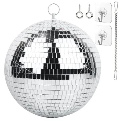 Imagen del producto de Espejo disco, bola de 20 cm de diámetro, ideal para fiestas y DJs